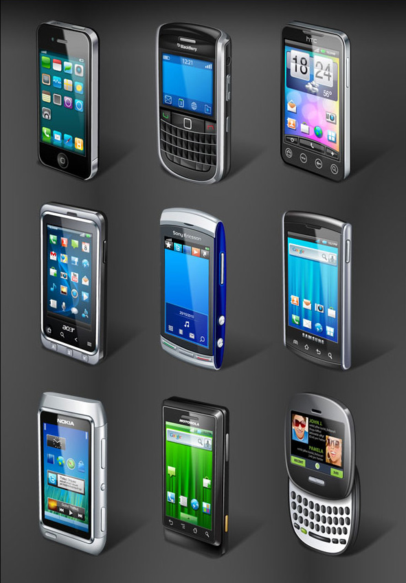 mobile phone icon. Mobile Phone Icons in Ai and