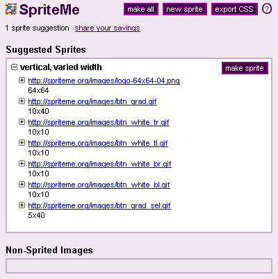 CSS Spriting now easy - Sprite-Me