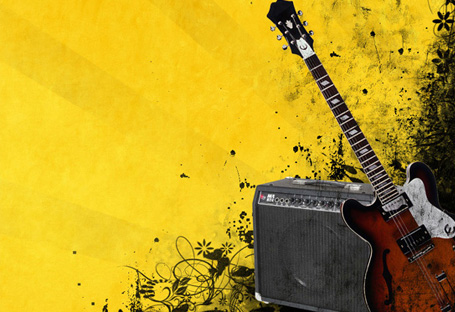 The Guitar – Grunge Poster