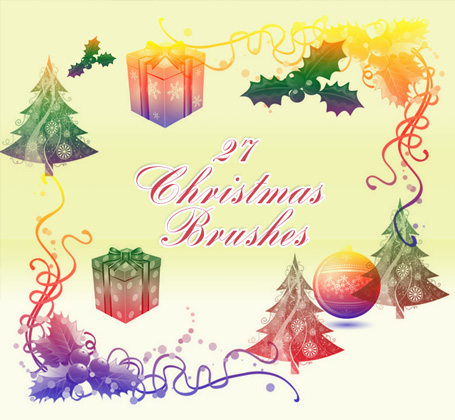 Design your Christmas Cards with Christmas Brushes