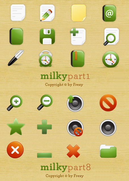 Milky Set Icons from min.frexy