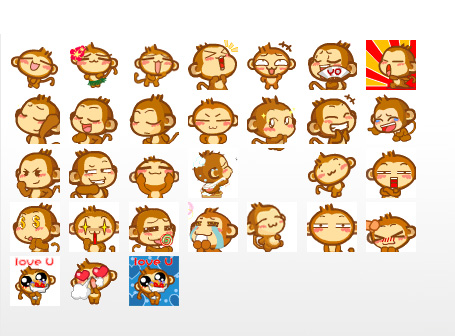 Monkey Icon - Good Mood Emoticons Set