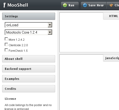 Test Your MooTools Code Online with MooShell