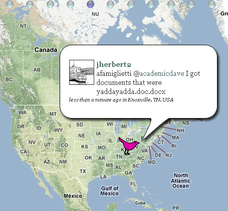 Your tweets on google map - Twitter 3D