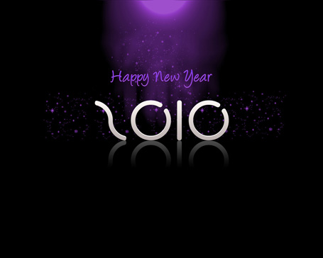 Happy new year 2010 wallpaper - Violet Light