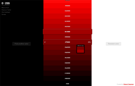 Gradiant Steps Color Picker Tool for Web Designers