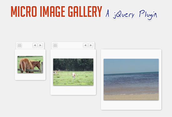 Micro Image Gallery jQuery Plugin
