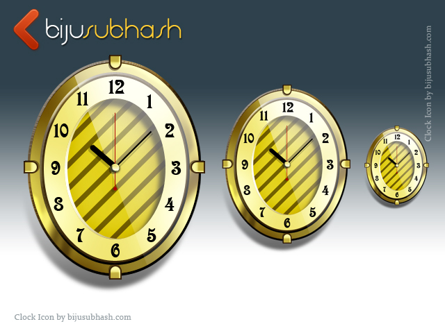 Yellow Clock Icon