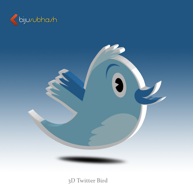 3D Twitter Bird
